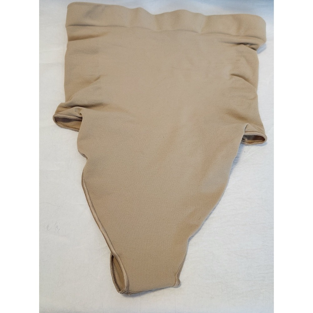 New Large L Skims Women's Seamless Sculpt Compression High-Waisted Thong Clay
